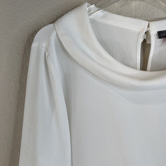 womens vince camuto blouse size small Ruffle Sleeve Classic Dress Casual Coastal - Picture 2 of 13